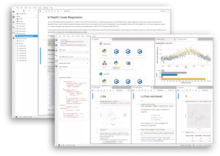 Imagem retirada do site oficial do Jupyter Notebook